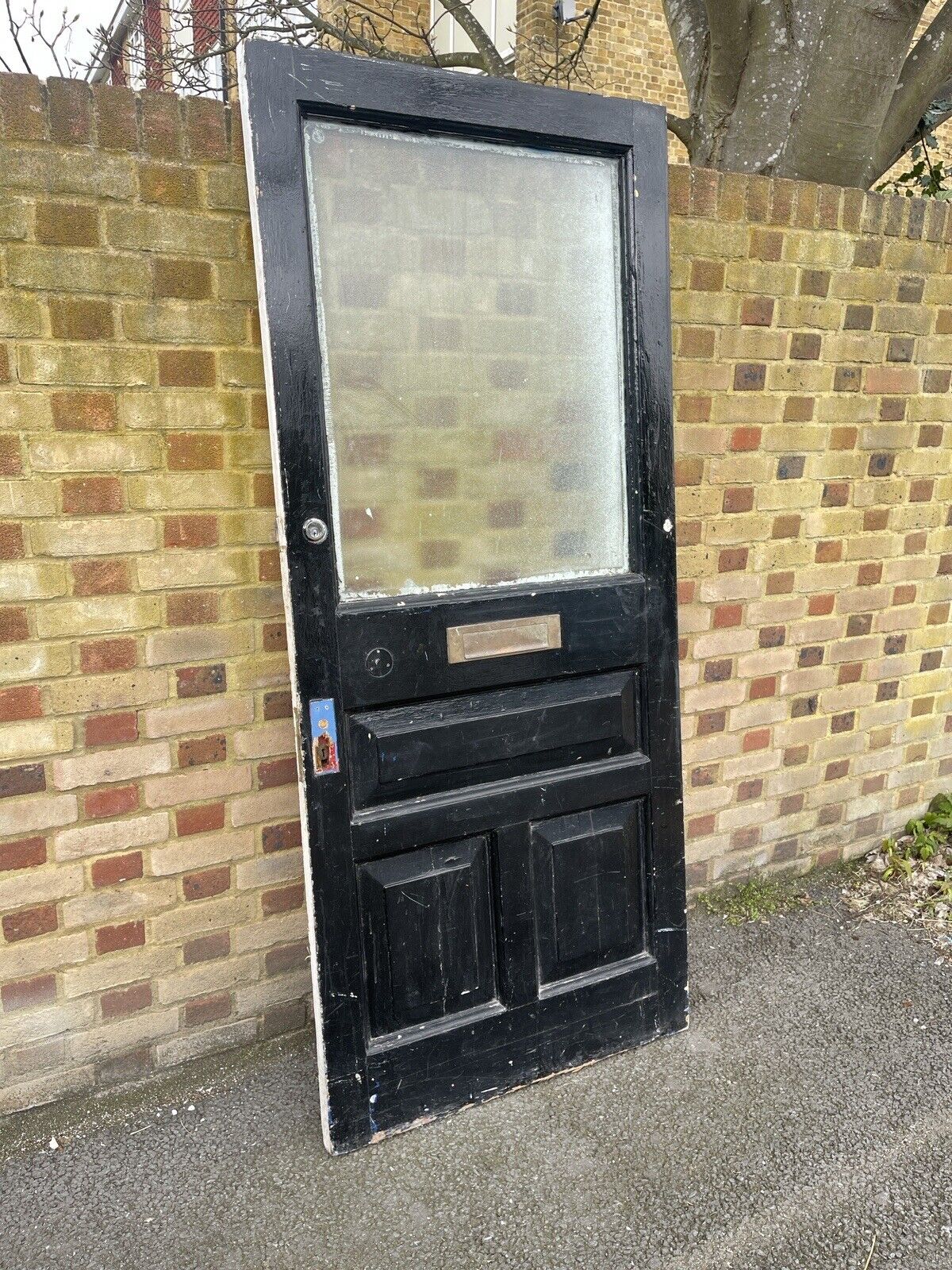 Reclaimed Victorian Edwardian Wooden Panel External Front Door 2125 x 910mm