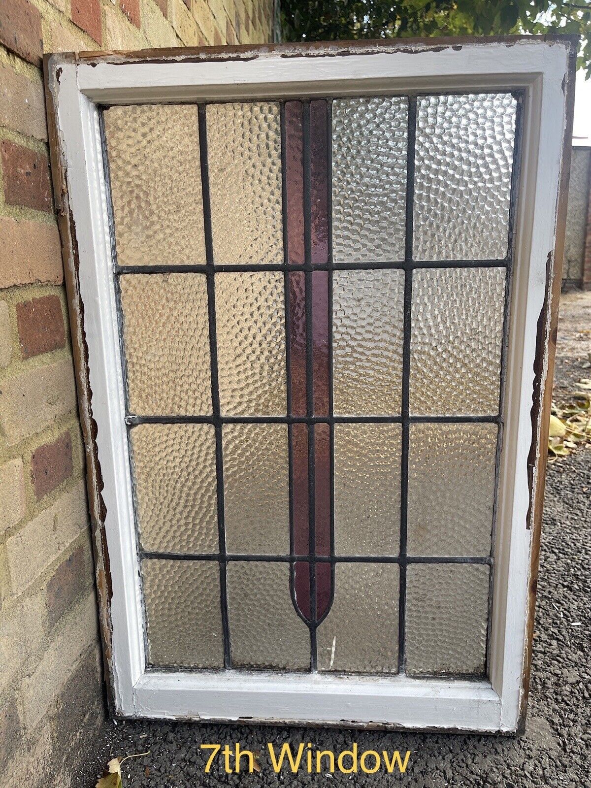 A Set Of Reclaimed Leaded Light Stained Glass Art Nouveau Window Panels
