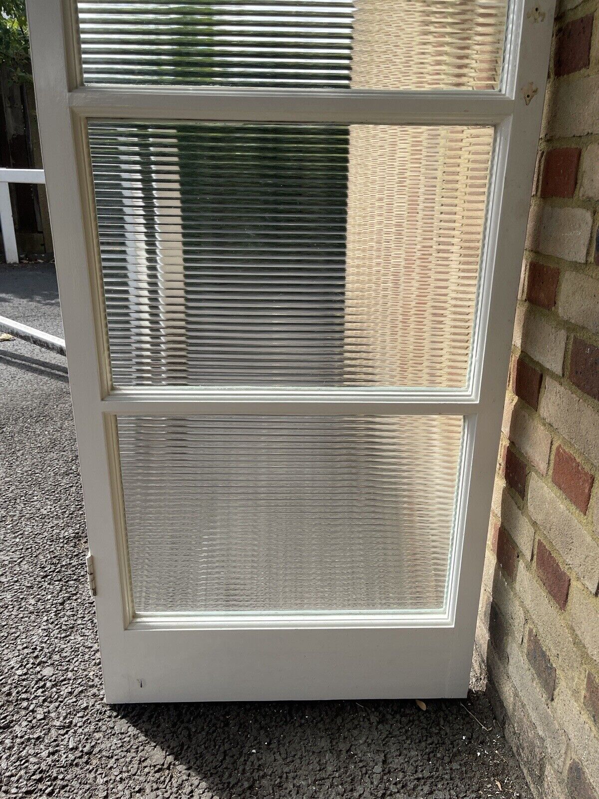 Reclaimed Reeded Glass Internal Or External Door 1965 x 685mm