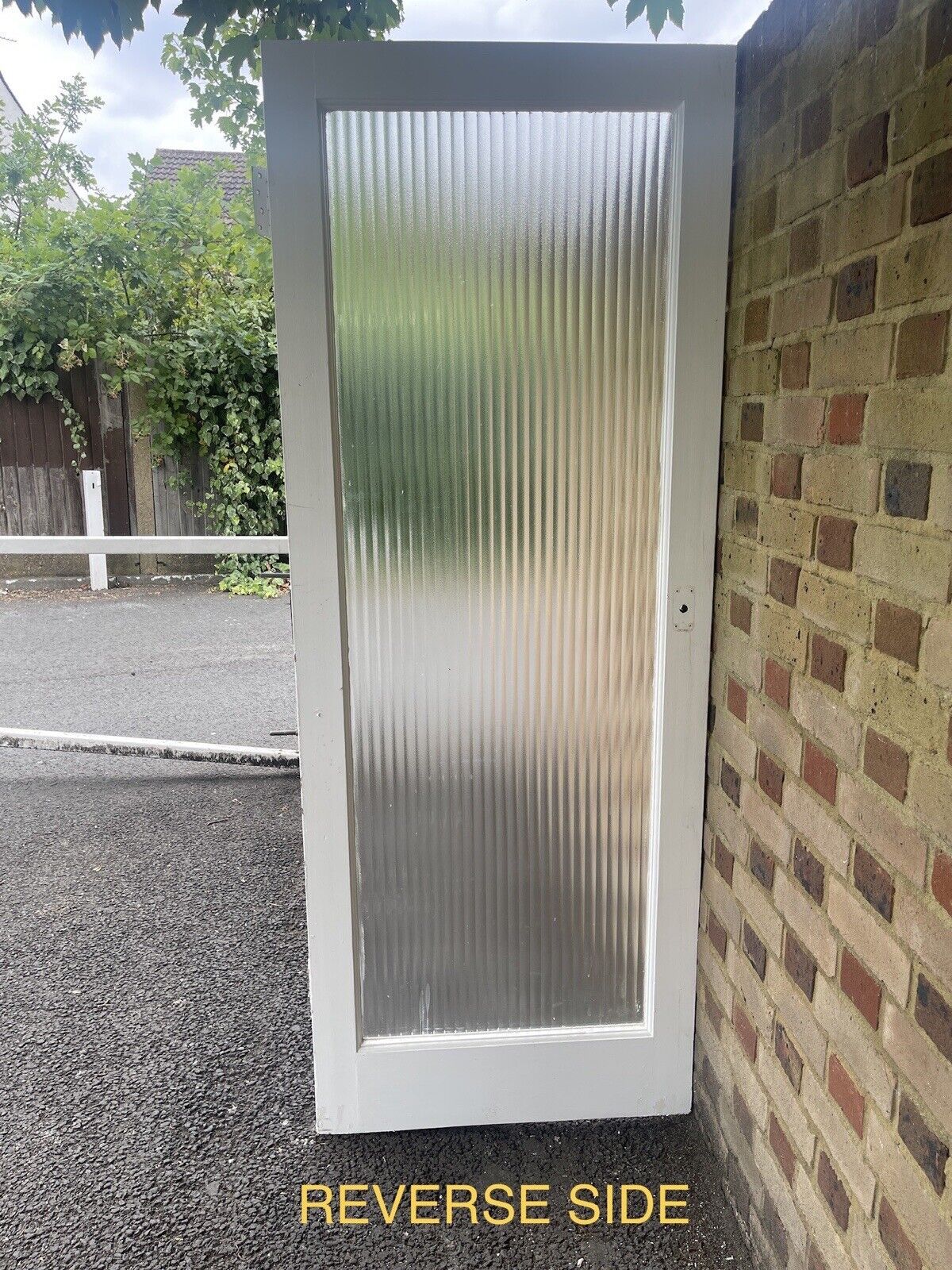 Reclaimed Reeded Glass Internal Or External Door 1960 x 760mm