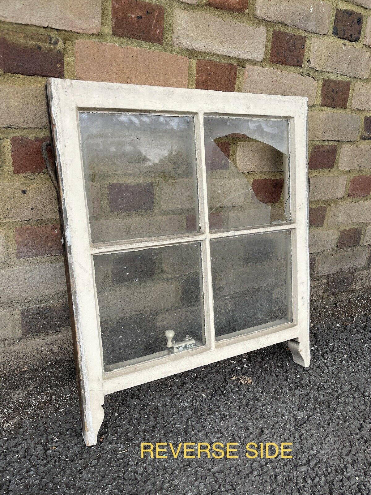 Reclaimed Old Georgian 4 Panel Wooden Sash Window 540 x 625mm