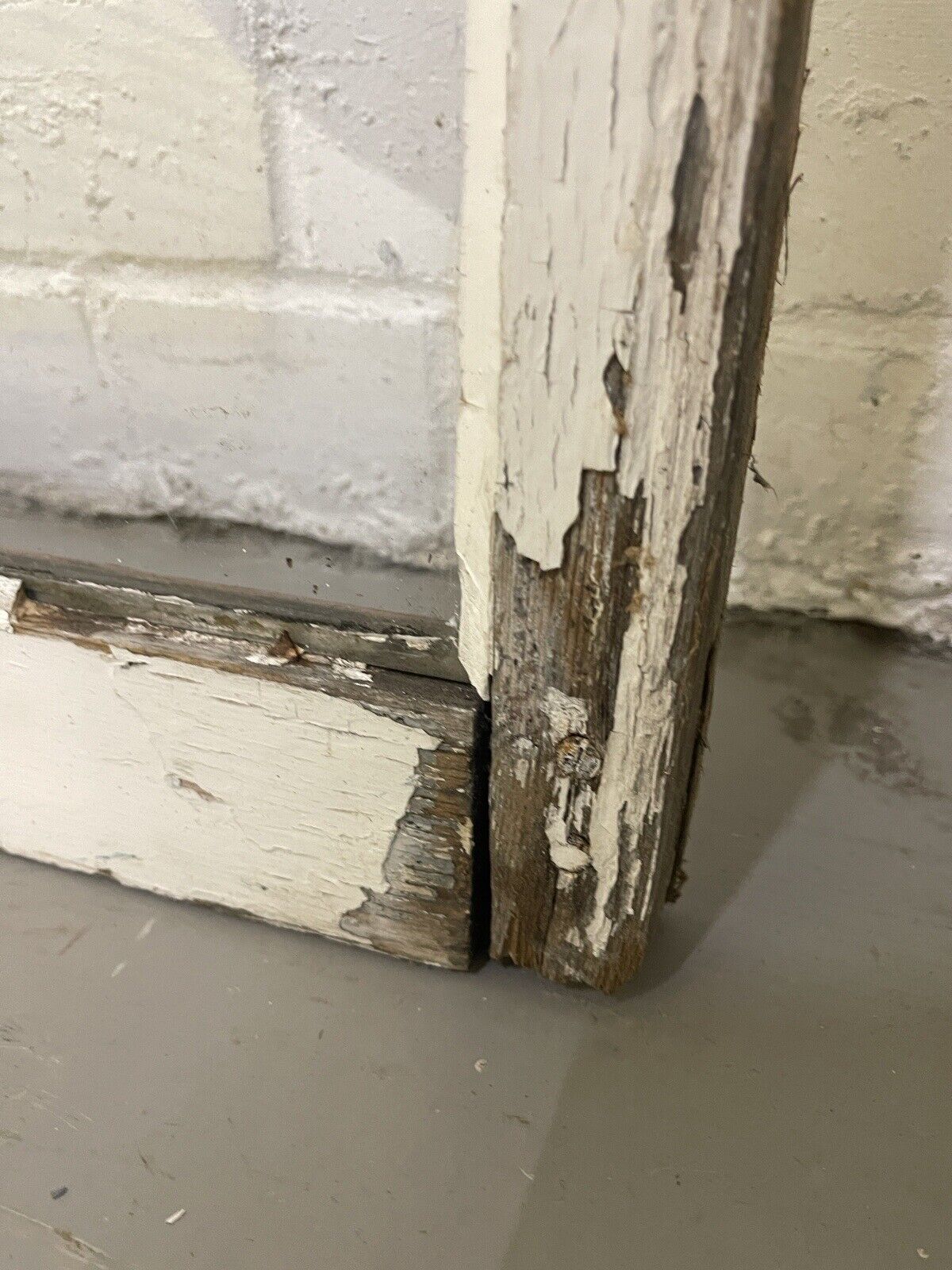 Pair Of Reclaimed Old Victorian Edwardian Three Wooden Panel Sash Windows