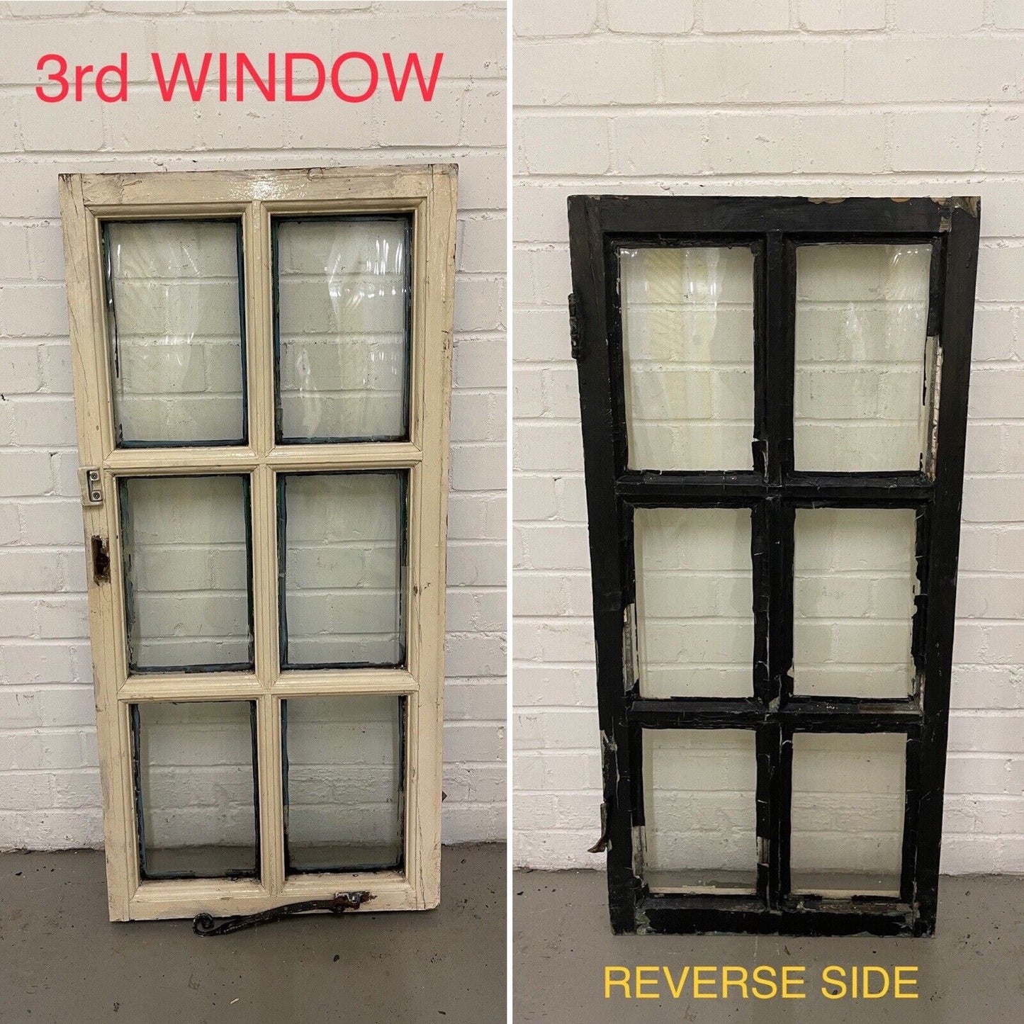 Job Lot Of 4 Reclaimed Old Georgian Panel Wooden Sash Windows