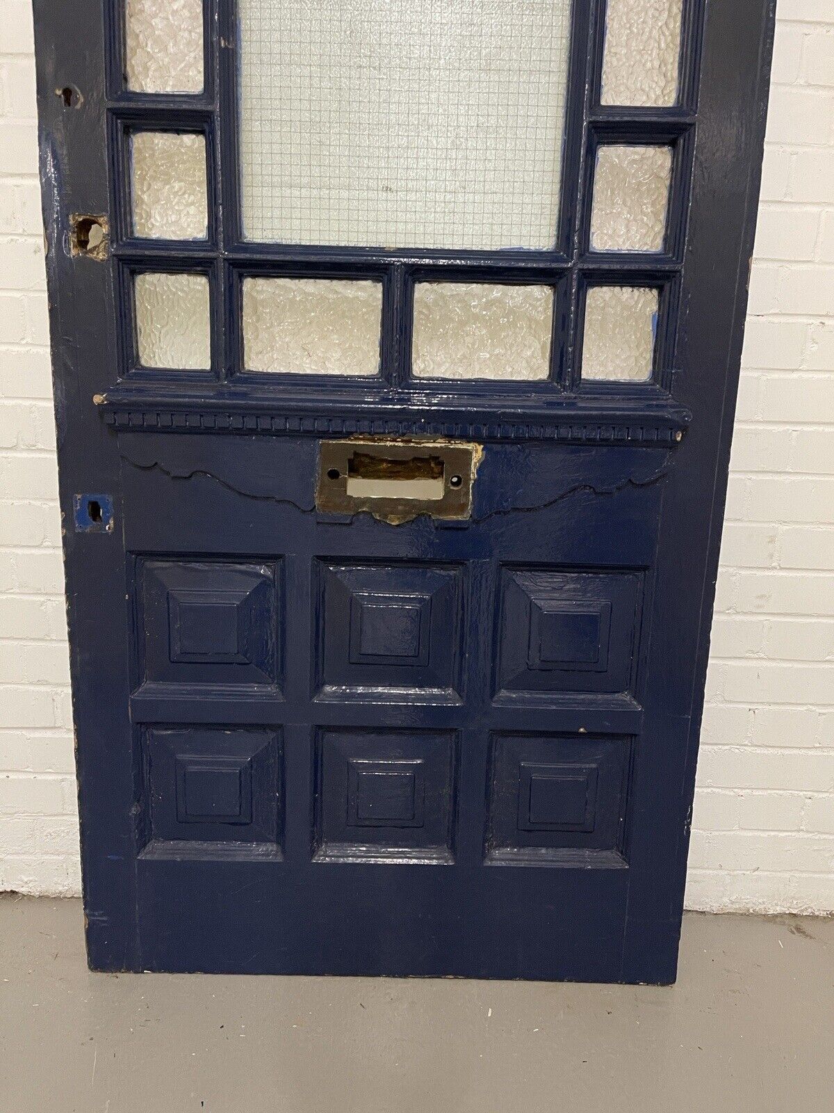 Reclaimed Victorian Edwardian Wooden Panel External Front Door 2143 x 910mm