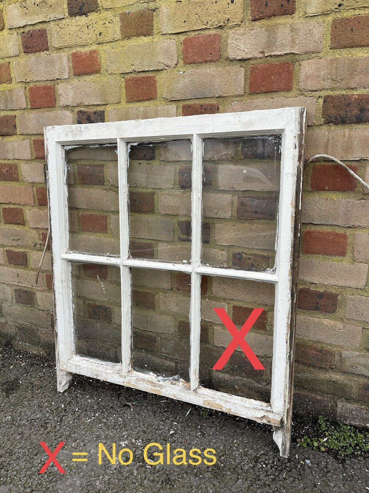Reclaimed Old Georgian 6 Panel Wooden Window