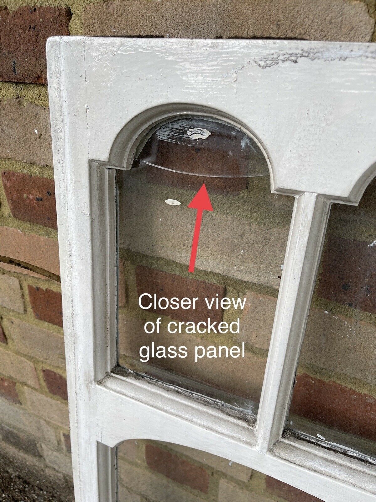 Reclaimed Old Edwardian Arch Sash Wooden Window 890 x 760mm