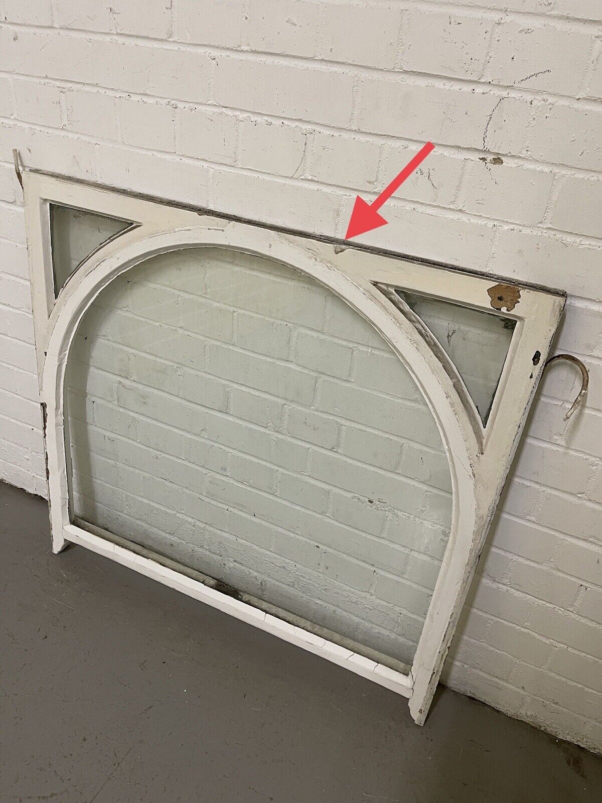 Reclaimed Old Edwardian Arch Wooden Sash Window 913 x 860mm