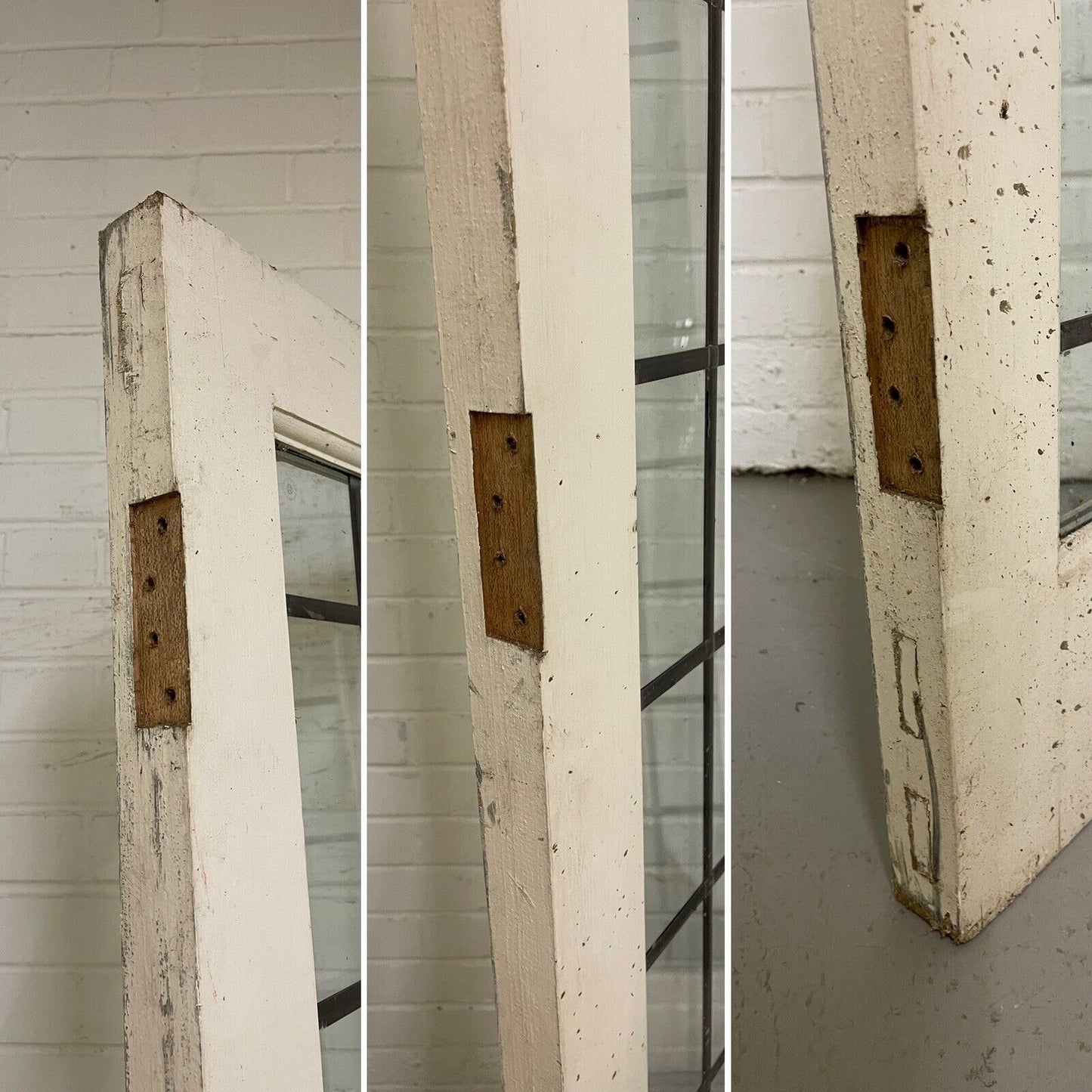 Reclaimed French Double Glazed Leaded Glass Wooden Double Doors 2125 x 1370mm