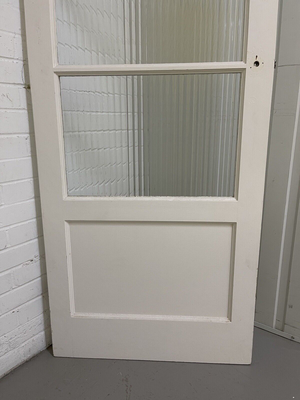 Reclaimed  Reeded Glass Internal Or External Door 1965 x 760mm