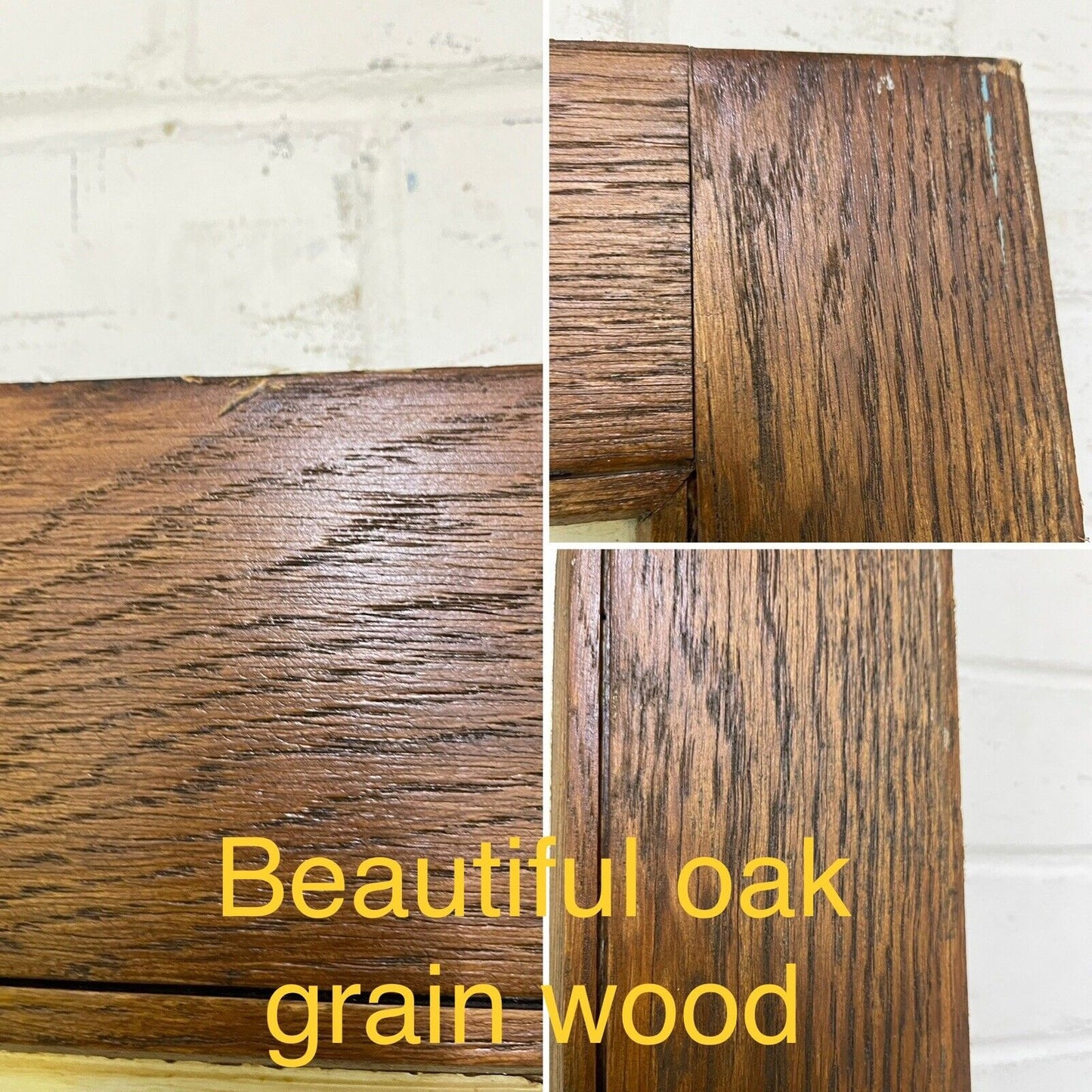 Reclaimed Old Double Glazed Glass Oak Wooden Door Side Back Door 1995 x 744mm