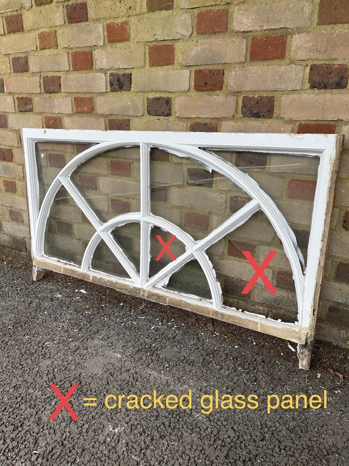 Reclaimed Old Edwardian Georgian Arch Wooden Sash Window 1280 x 705mm