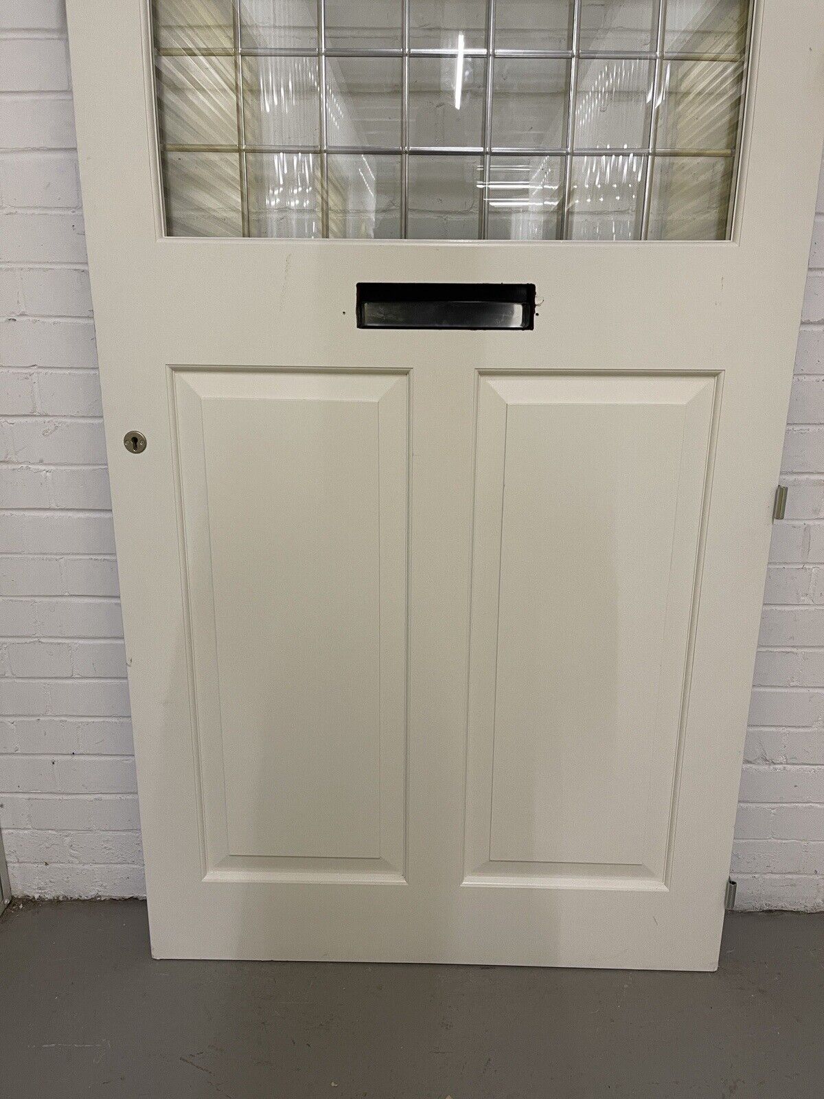 Reclaimed Style Wooden Bespoke Hardwood Leaded Light Front Door 2210 x 980mm