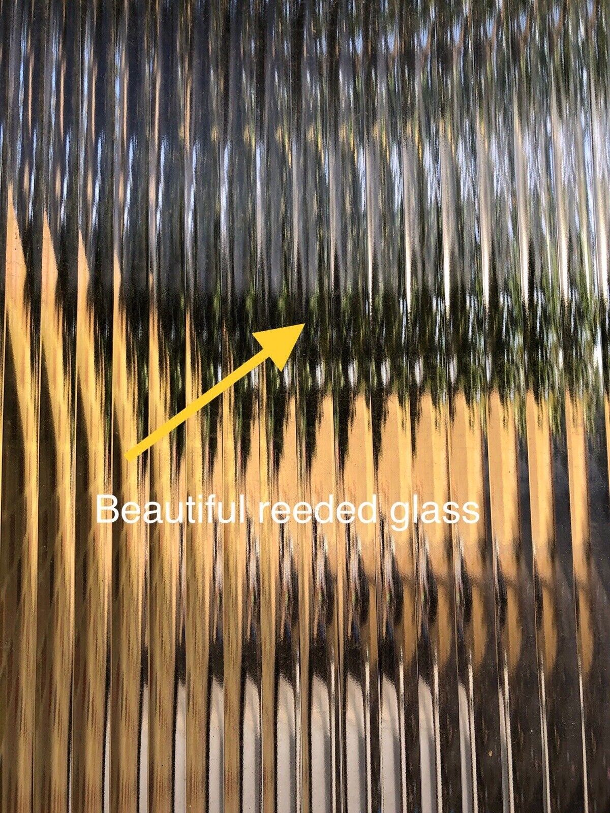 Reclaimed Reeded Glass Internal Or External Door 2008 x 805mm