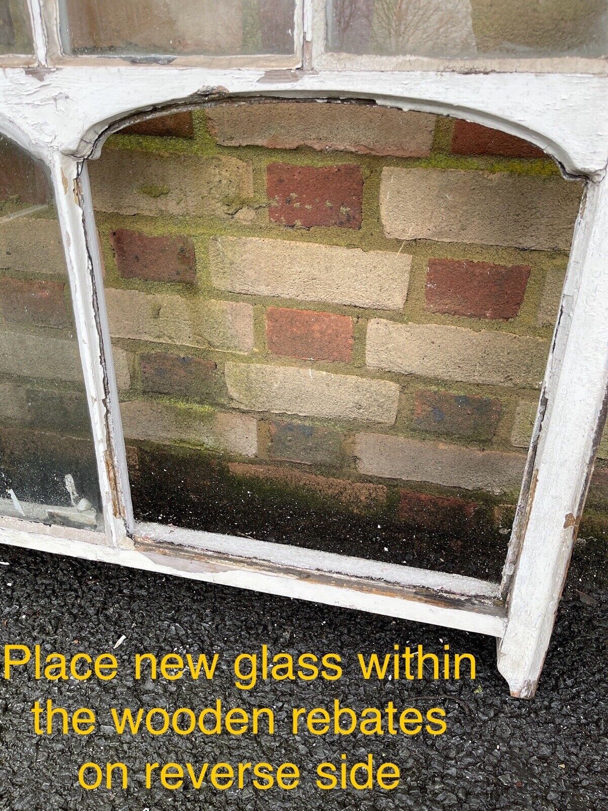 Reclaimed Old Edwardian Arch Sash Wooden Window 985 x 930mm