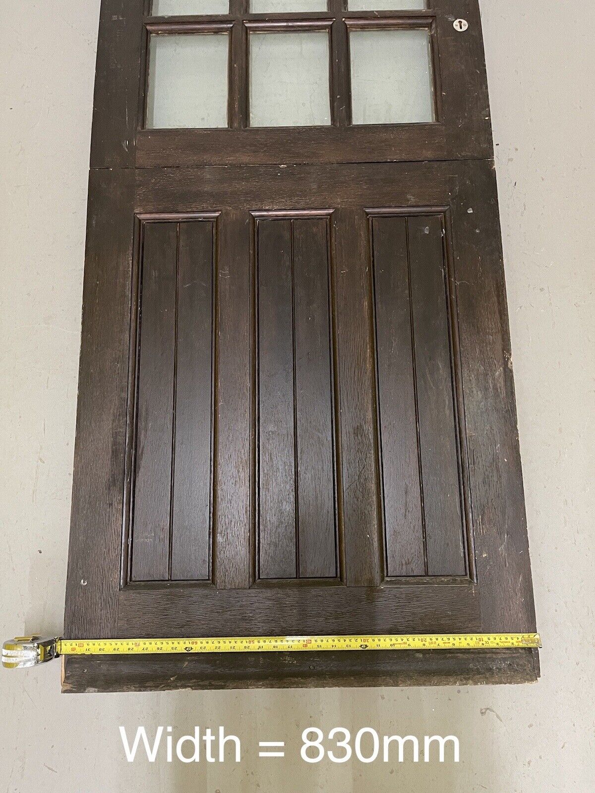 Solid Hardwood External Glass panel Stable Door 1970 X 830mm