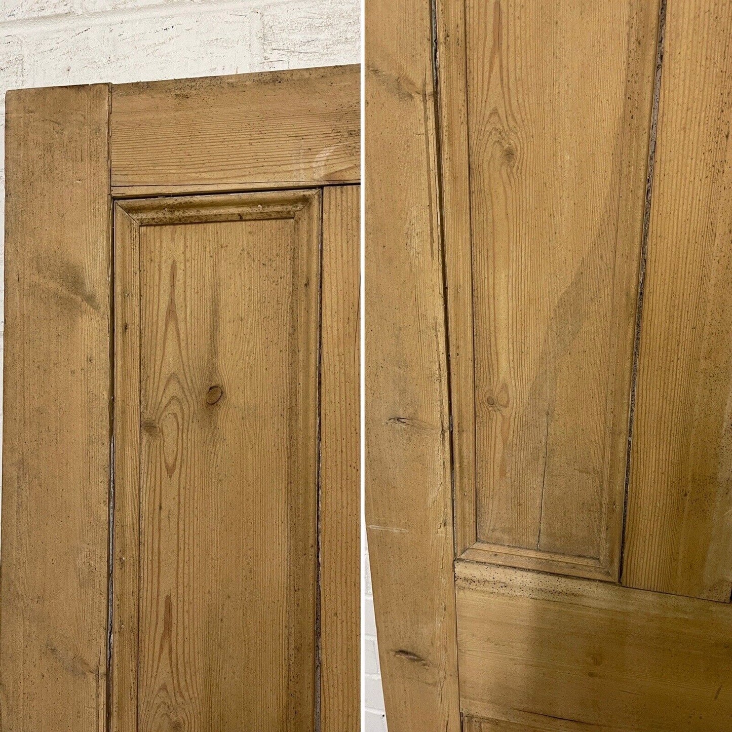 Distressed Reclaimed Victorian Pine Internal 4 panel Door 1910 x 695mm Or 690mm