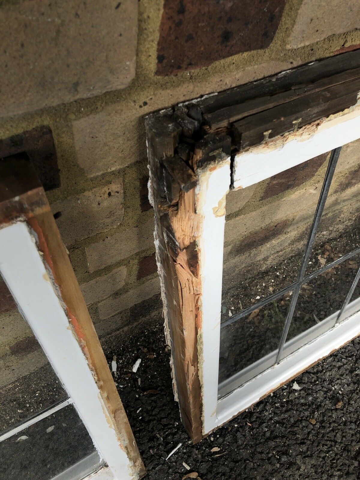 Job Lot Of 5 Reclaimed Leaded Light Panel Wooden Windows