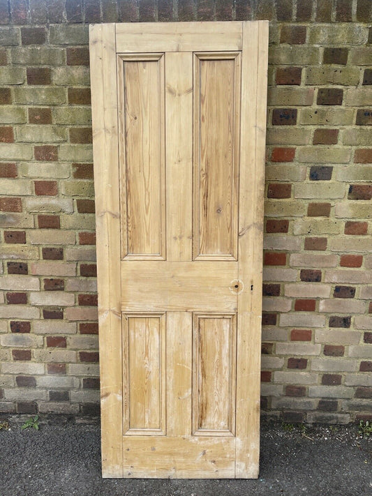 Original Vintage Reclaimed Victorian Pine Internal 4 panel Door 1918 x 705mm
