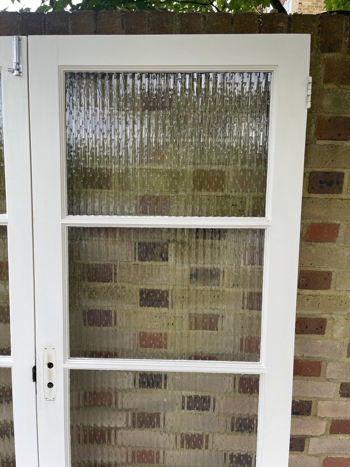 Reclaimed Reeded Glass Internal Or External French Doors 1954 x 1515mm