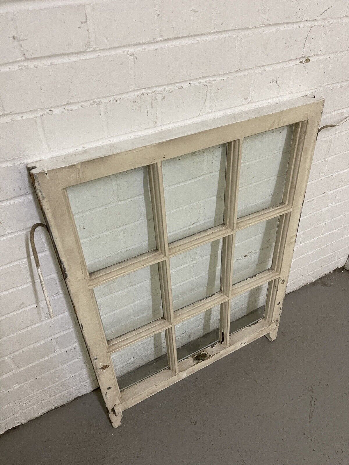 Reclaimed Old Georgian 9 Panel Wooden Window 680 x 925mm