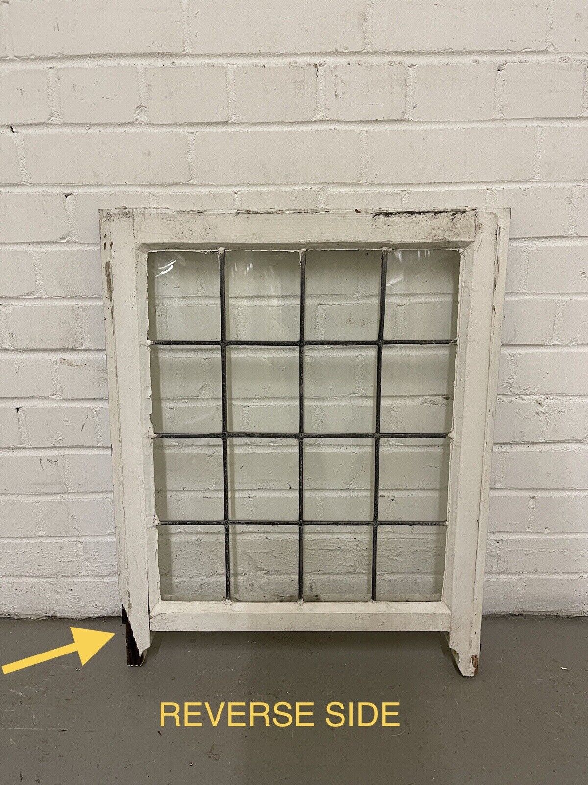 Reclaimed Leaded Light Panel Wooden Window 535 x 675mm