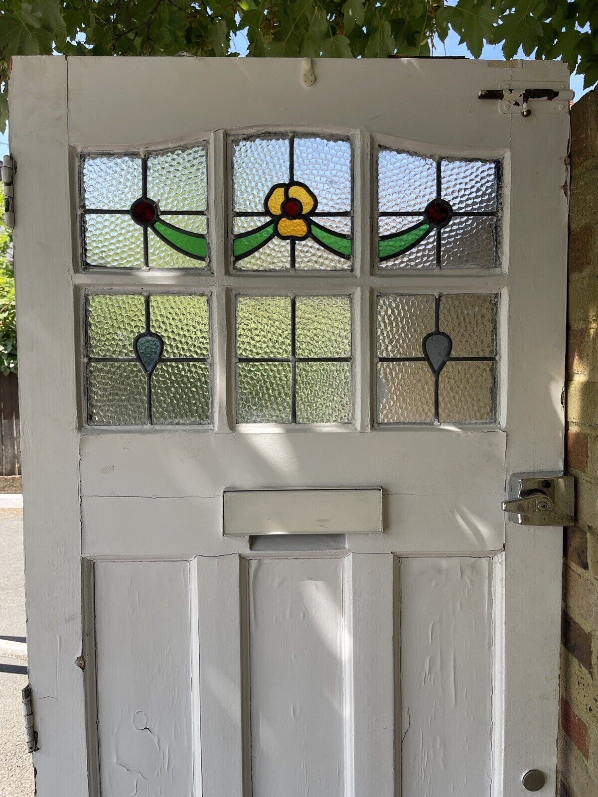 Reclaimed Old Edwardian Victorian Wooden Panel Front Door 2070mm x 860mm