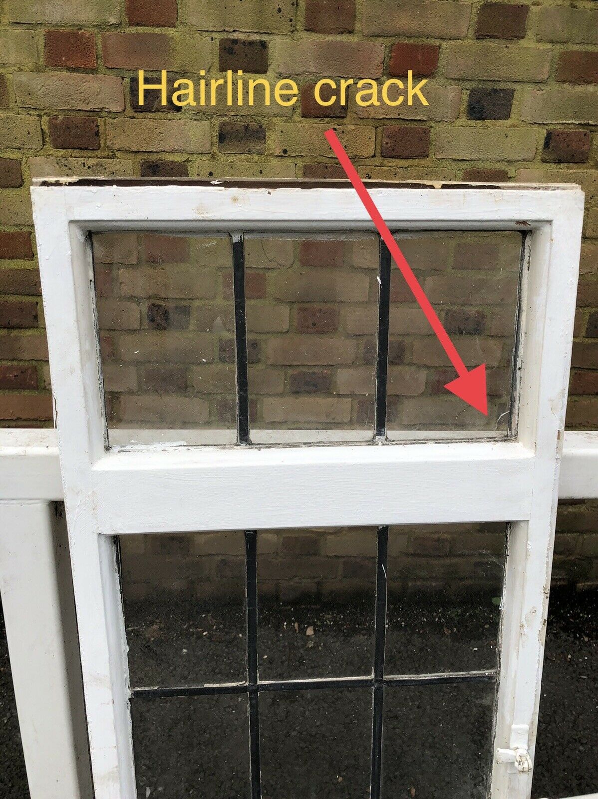 Reclaimed Leaded Light Panel Wooden Window