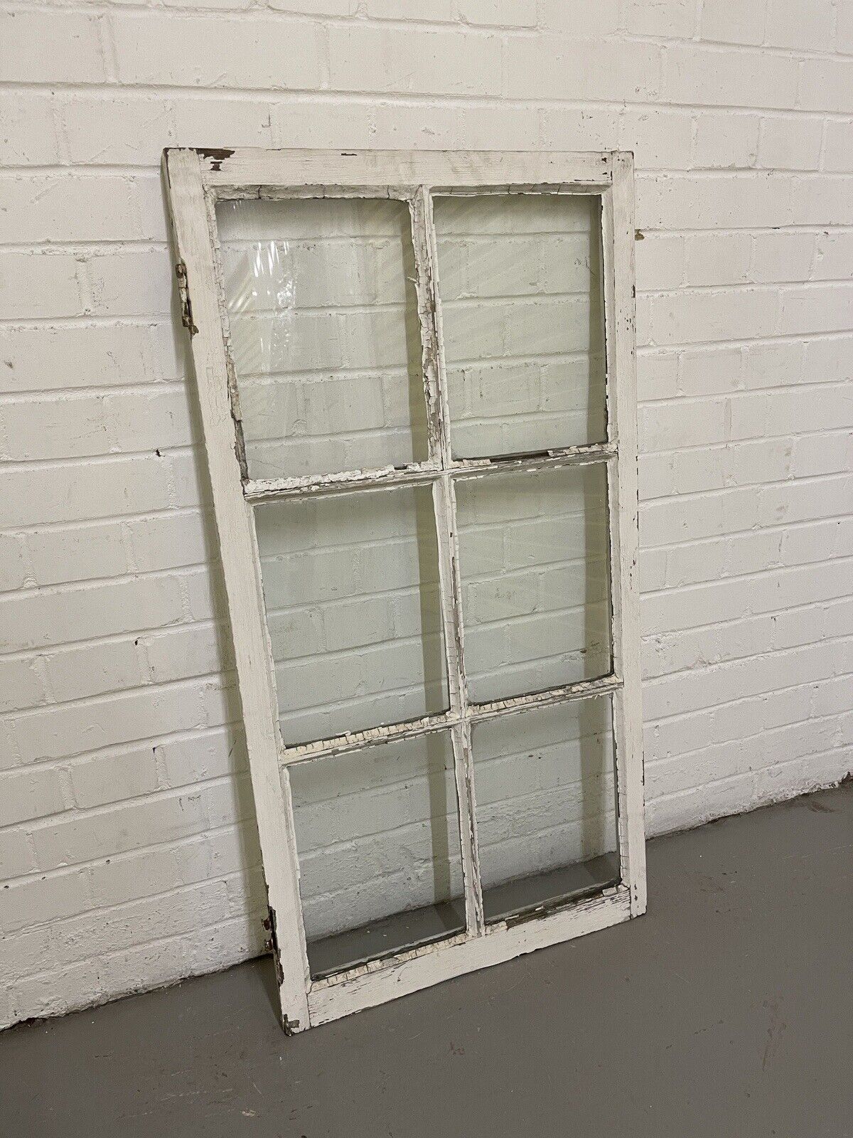 Reclaimed Old Georgian 6 Panel Wooden Window 575 x 1095mm