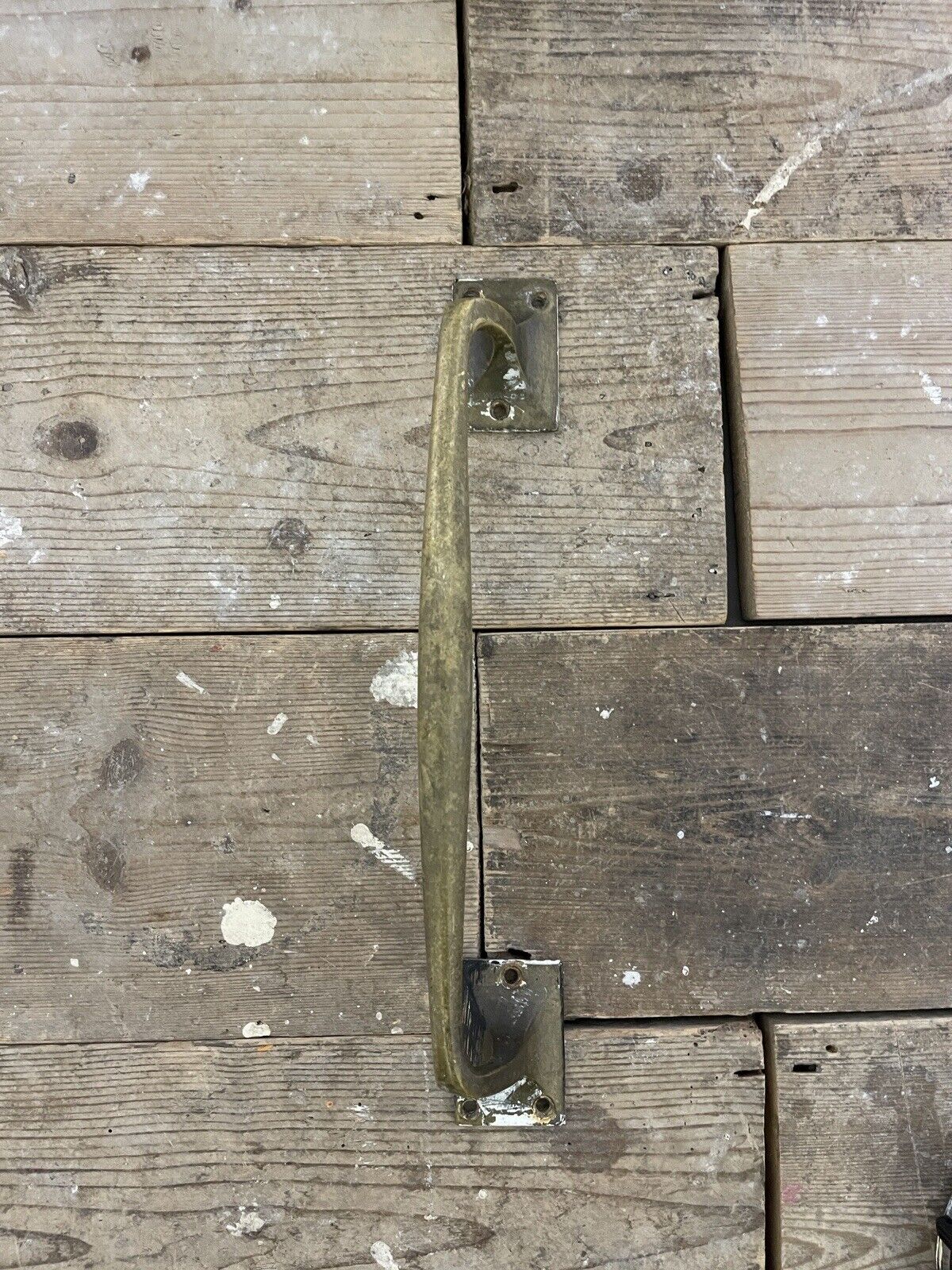 Reclaimed Old Brass Door Handle Shop Pull Antique