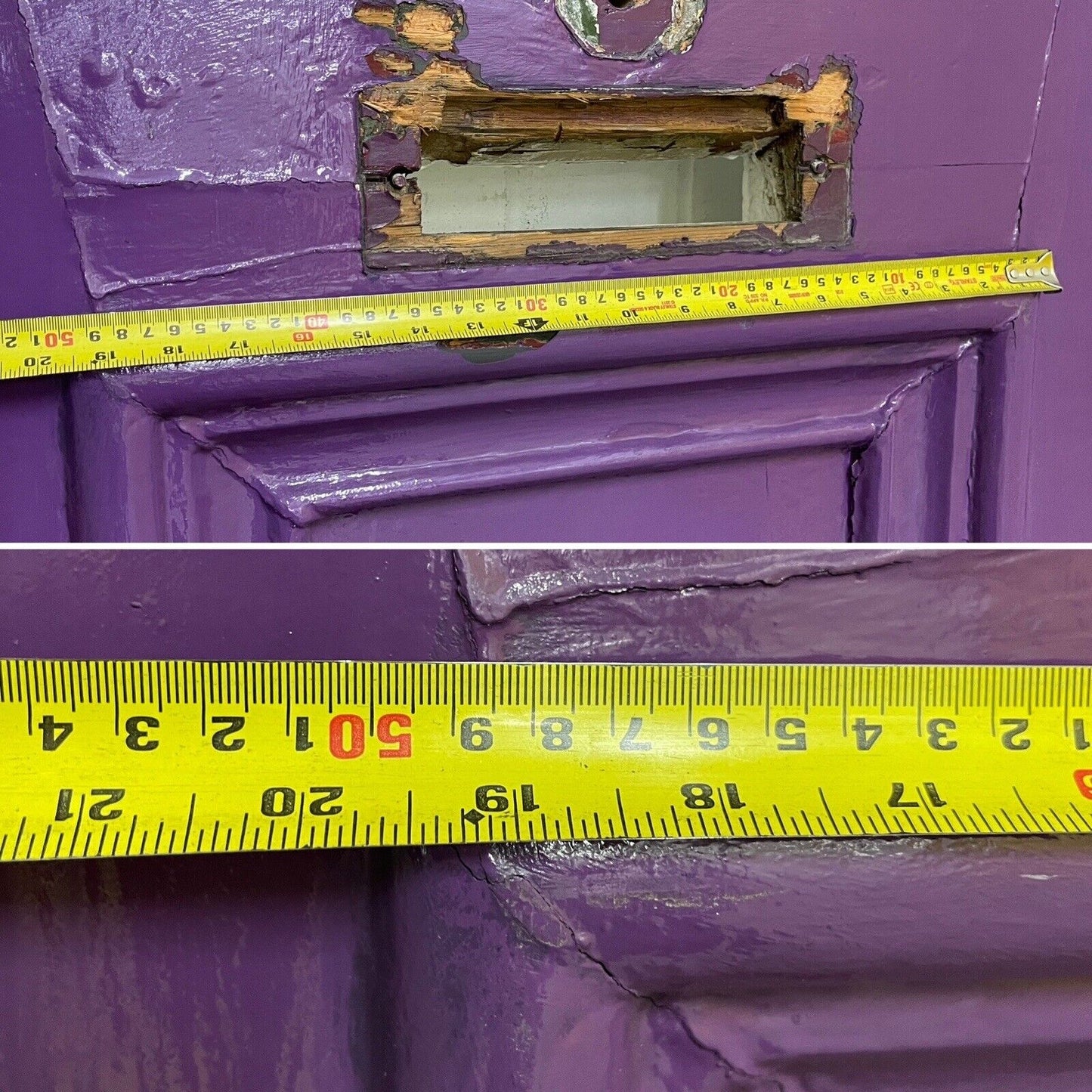 Reclaimed Old Large French Safety Glass Wooden Double Doors 2430 x 1430mm
