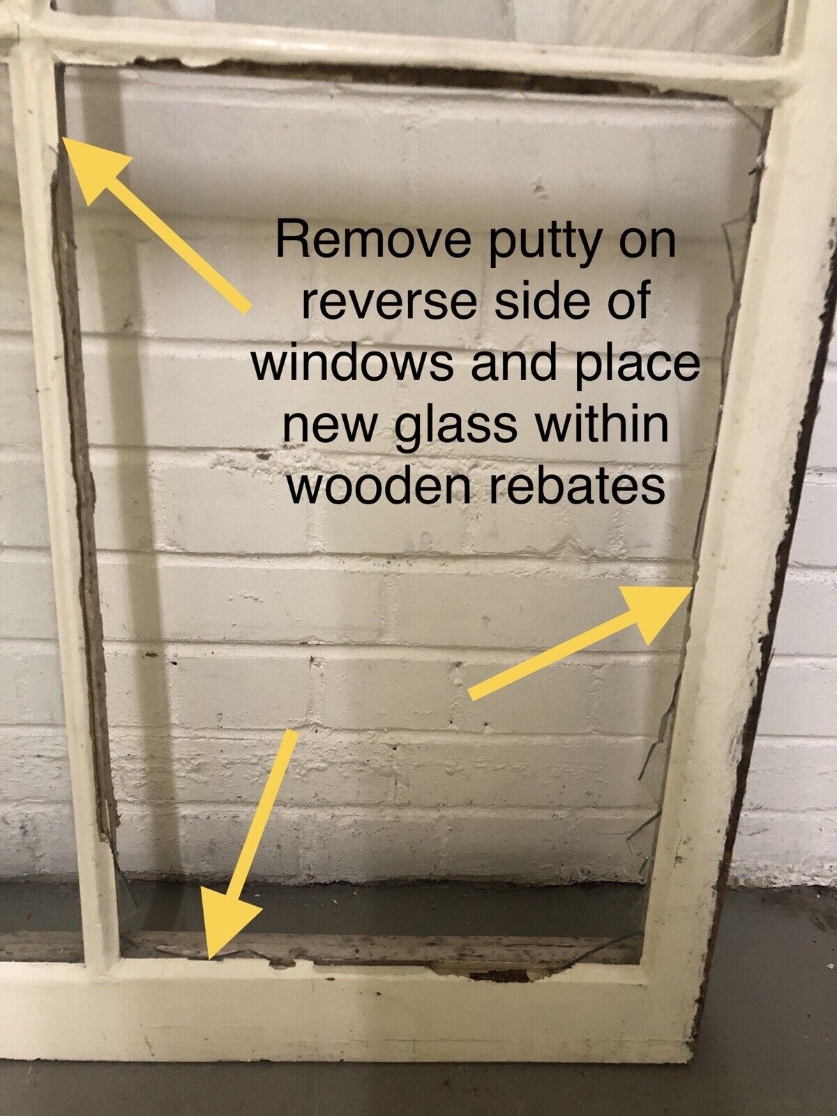 Reclaimed Old Large Georgian 6 Panel Wooden Window 1217 x 1225mm