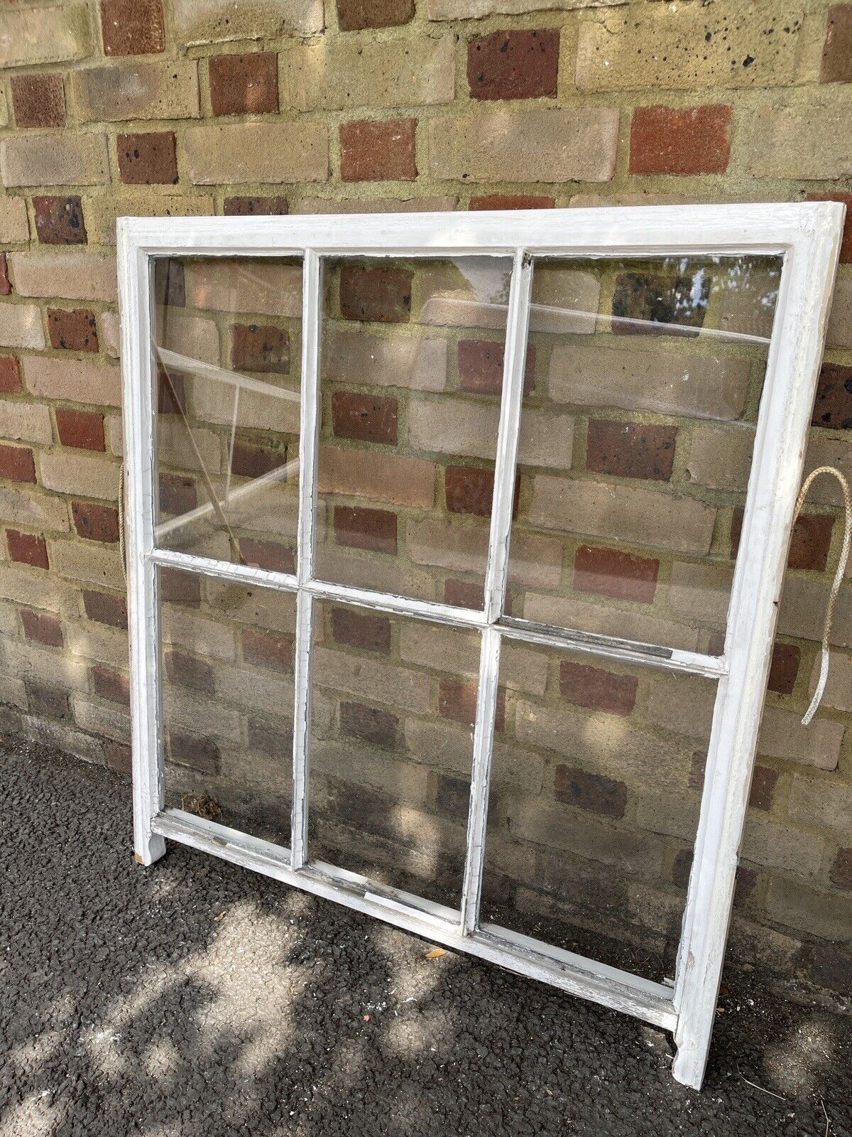 Reclaimed Old Georgian 6 Panel Wooden Window 965 x 890mm