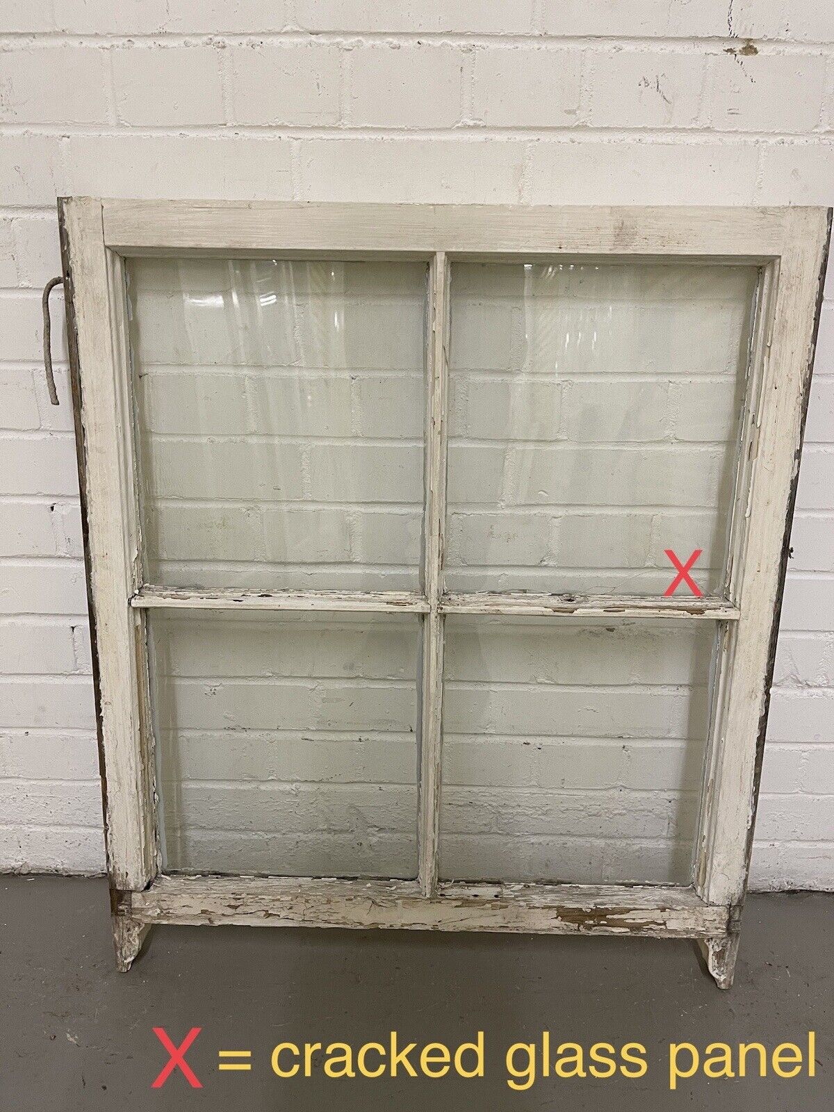 Reclaimed Old Georgian 4 Panel Wooden Window 865 x 725mm