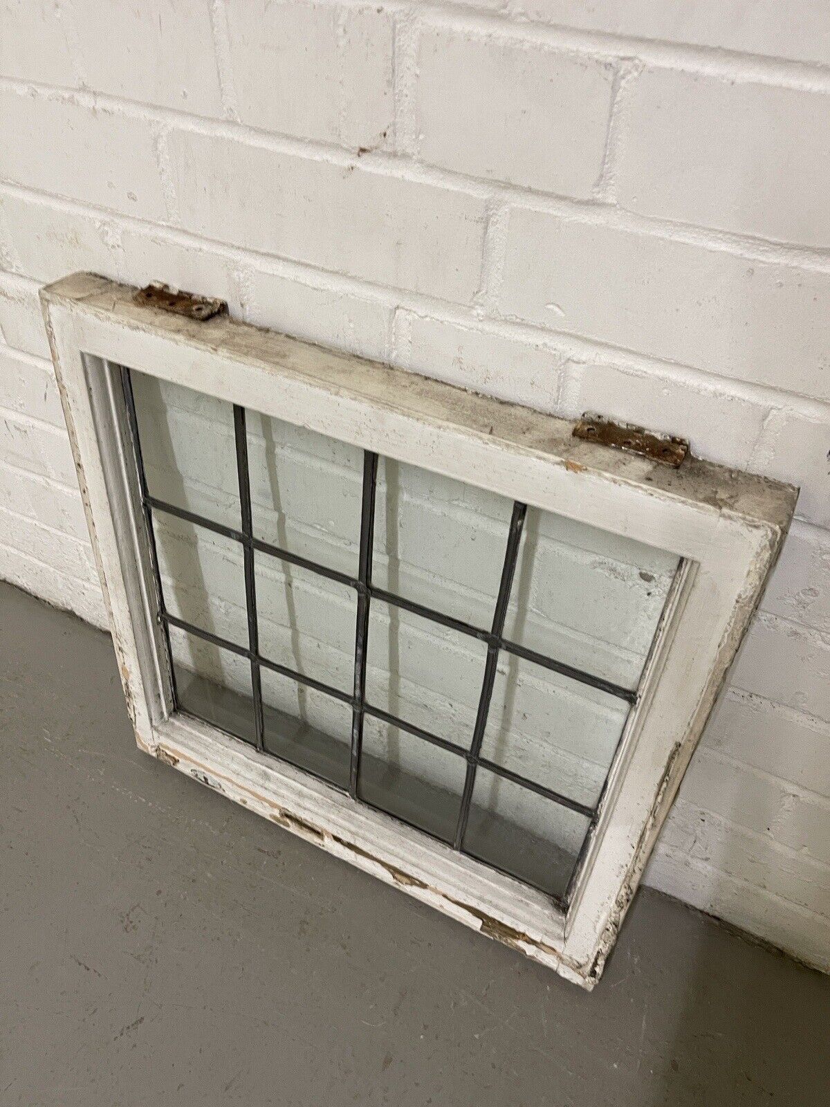 Reclaimed Leaded Light Panel Wooden Windows 510 x 505mm