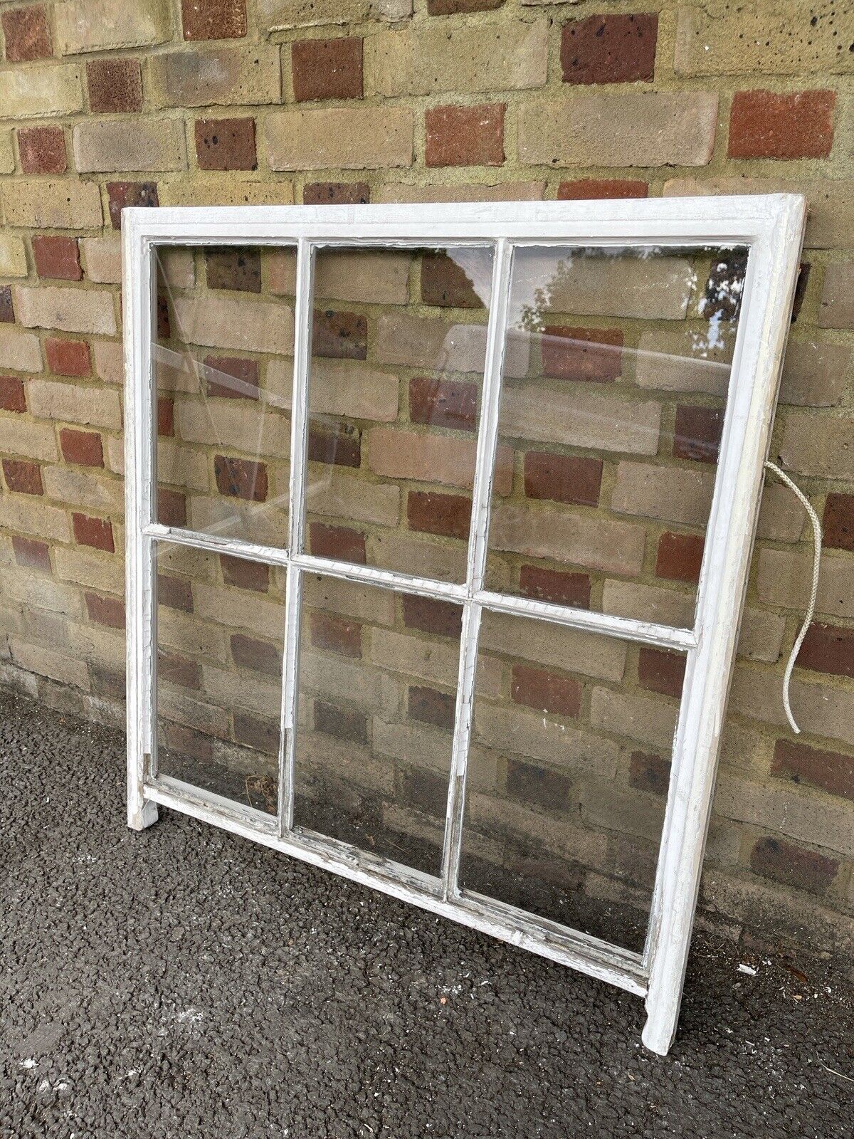 Reclaimed Old Georgian 6 Panel Wooden Window 968 x 900mm