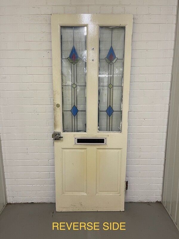 Reclaimed Victorian Wooden Panel External Front Door 2023 x 811mm