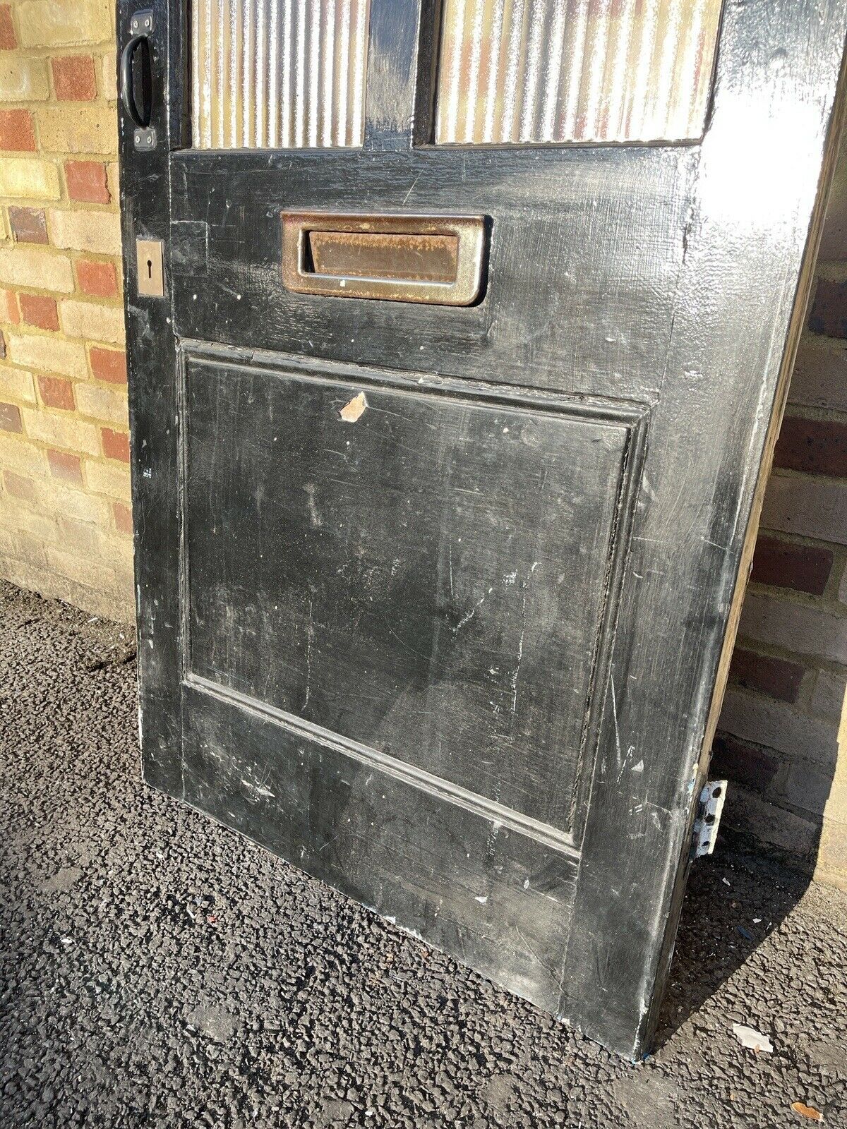 Reclaimed Victorian Edwardian Wooden Panel External Front Door 2030 x 865mm