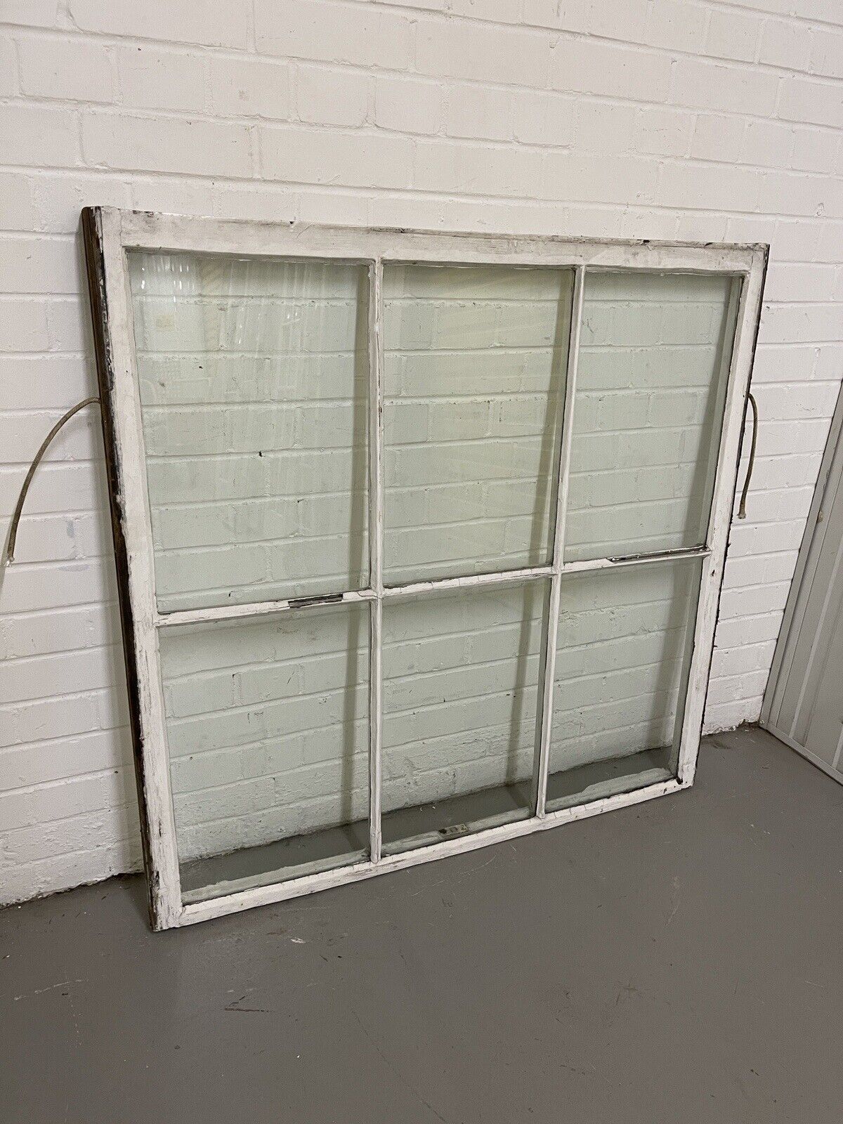 Reclaimed Old Large Georgian 6 Panel Wooden Window 1140 x 1110mm