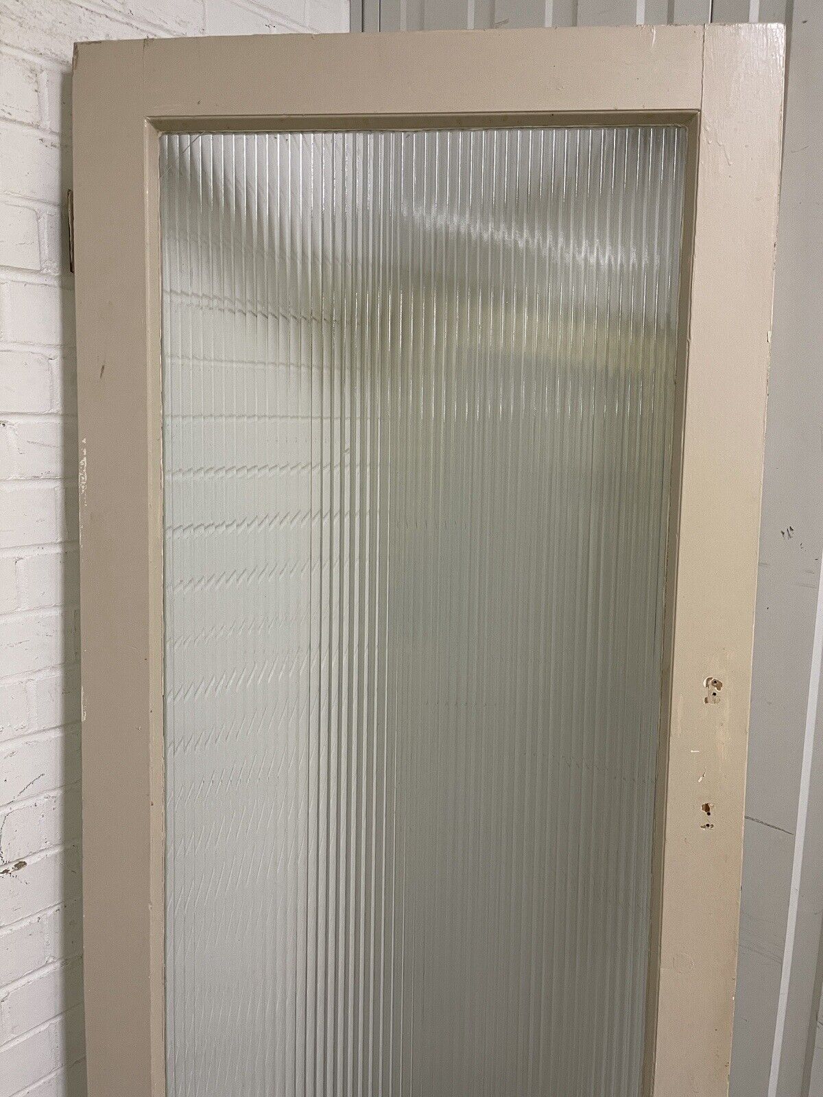 Reclaimed Reeded Glass Internal Or External Door 1937 or 1944 x 655mm