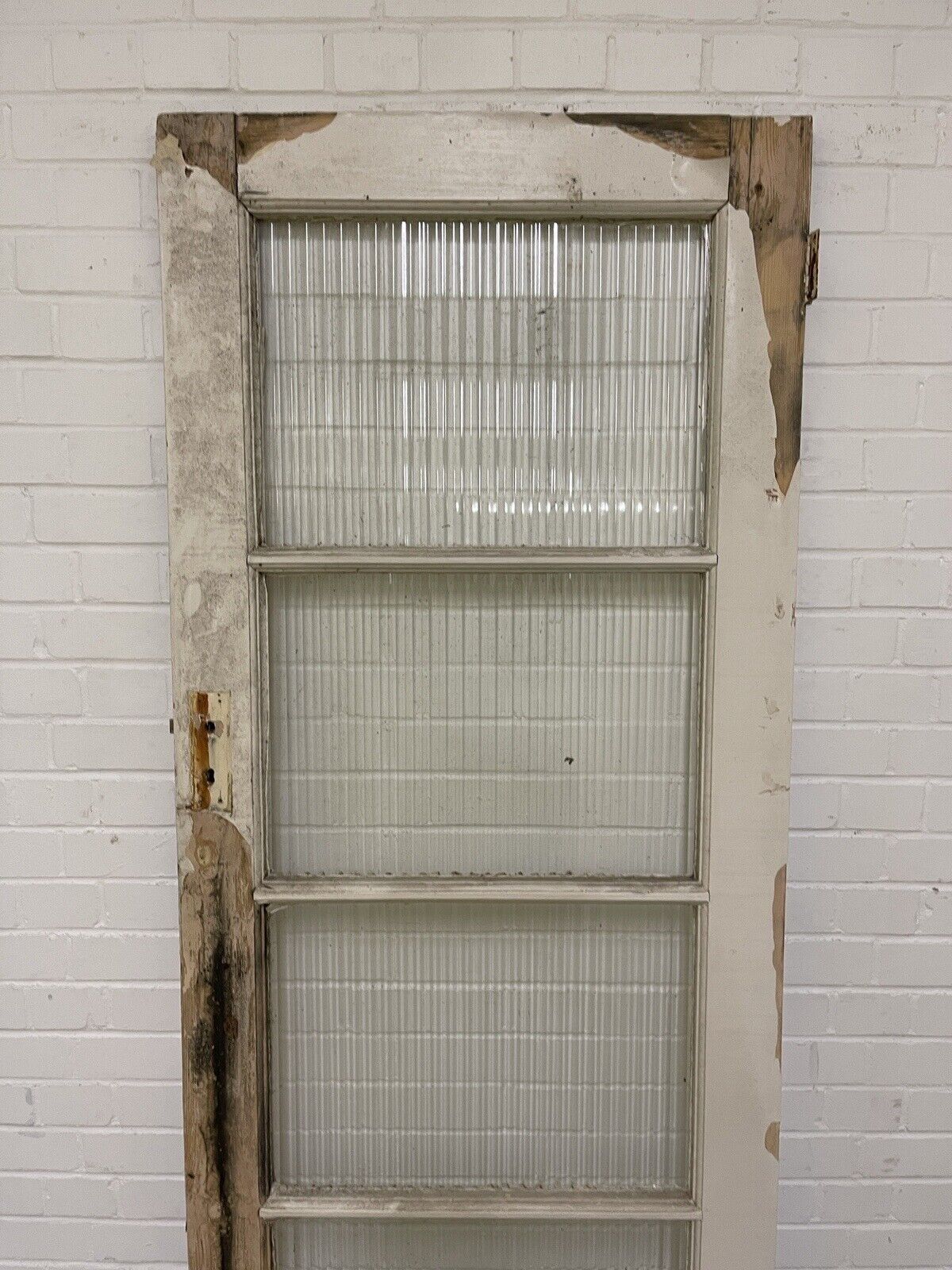 Reclaimed Reeded Glass Internal Or External Door 1965 x 770mm