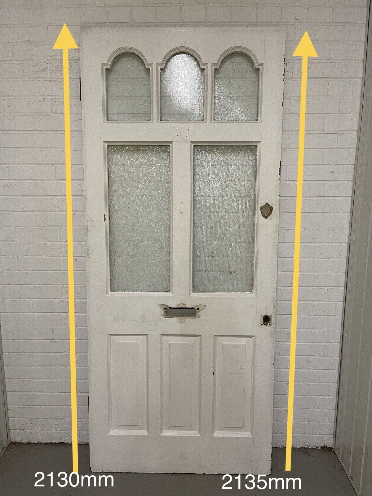 Reclaimed Victorian Edwardian Wooden Panel Front Door 2130 or 2135 x 920mm