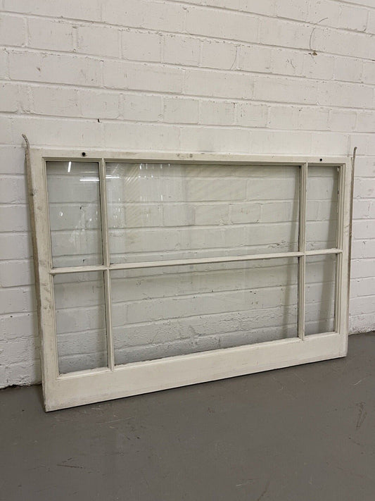 Reclaimed Edwardian 6 Panel Wooden Panel Sash Window 1112 x 692mm