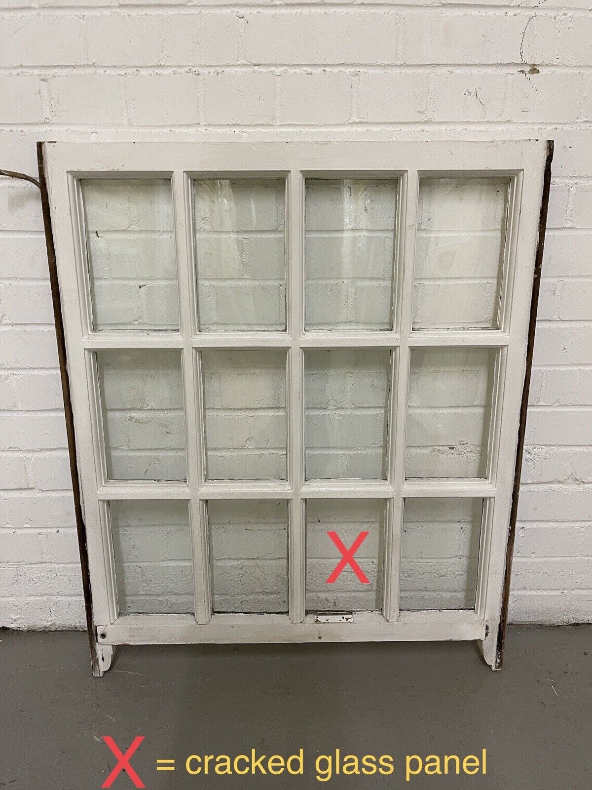 Reclaimed Old Georgian 12 Panel Wooden Window 750 x 905mm