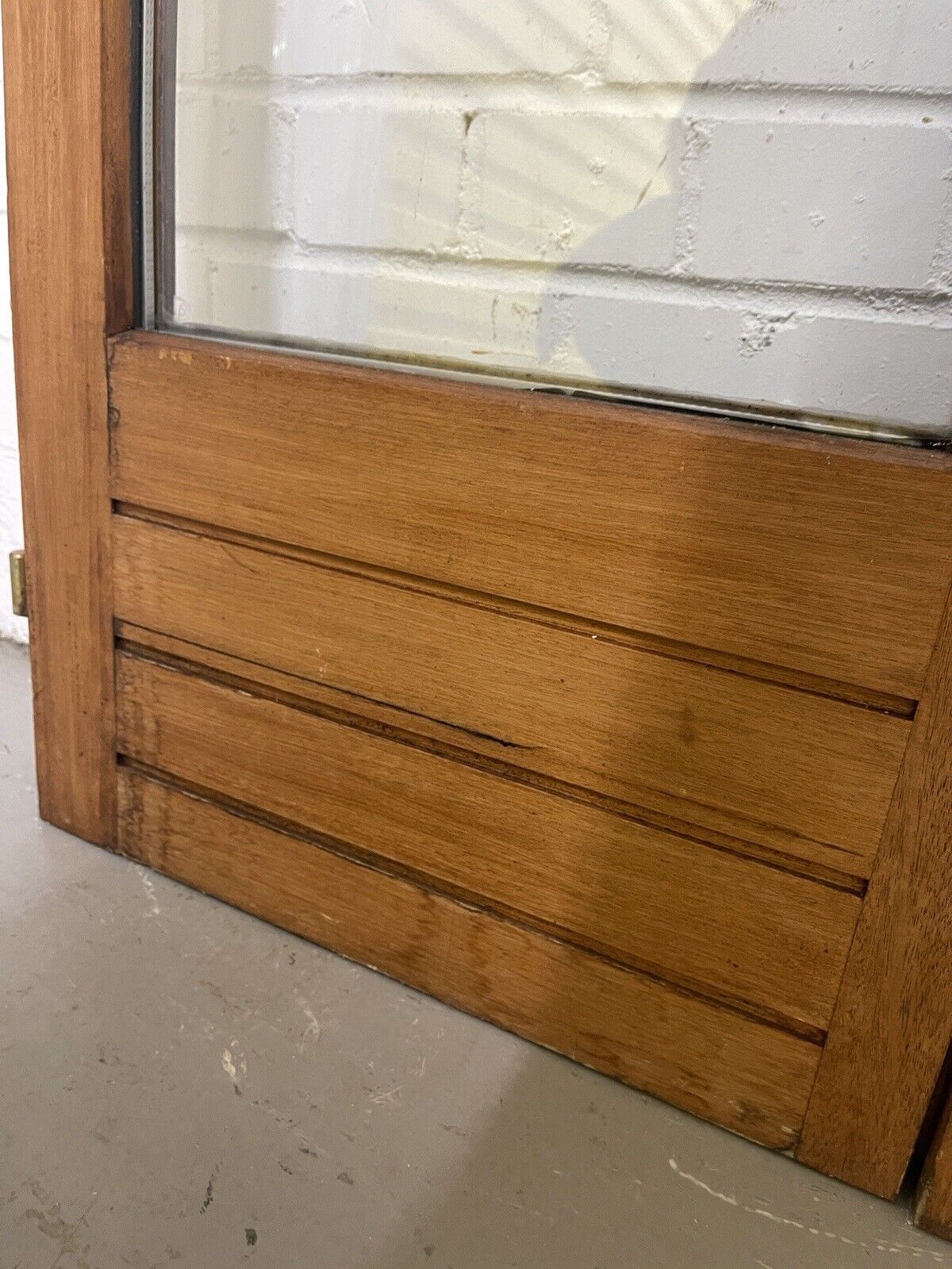 Reclaimed Old French Double Glazed Glass Wooden Double Doors 1923 x 990mm