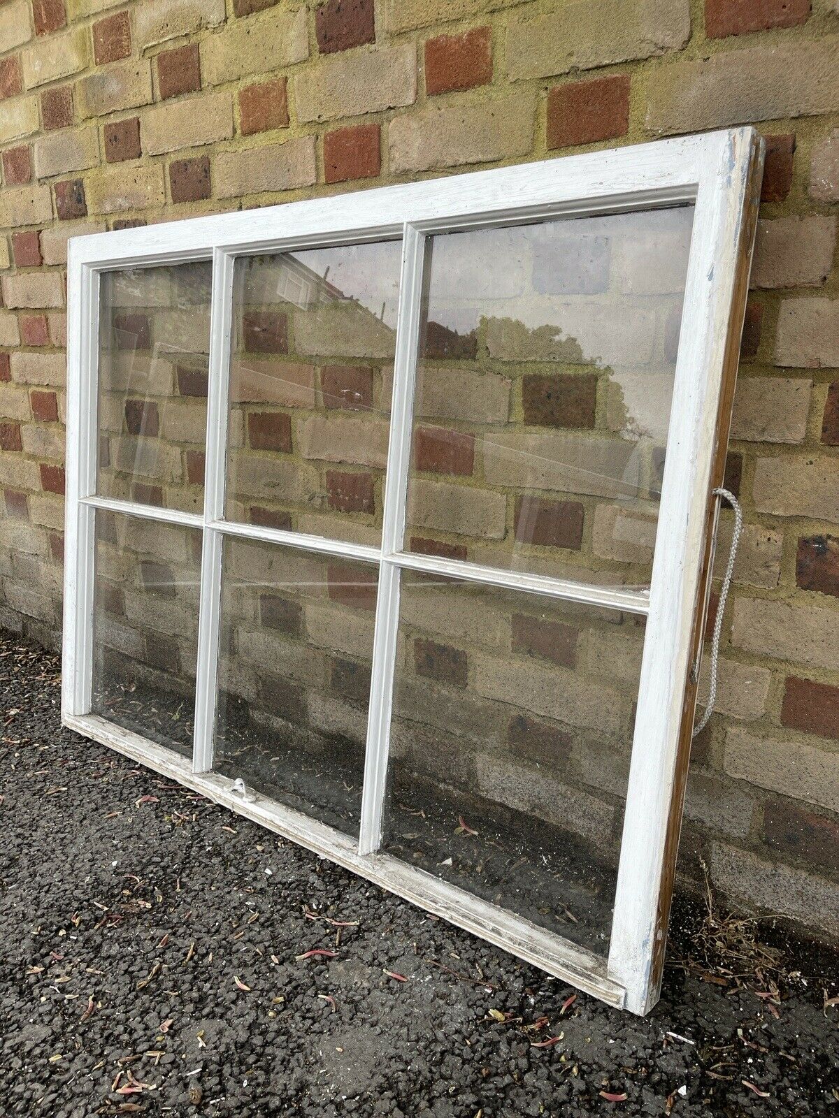 Reclaimed Old Georgian 6 Panel Wooden Window 1193 x 895mm