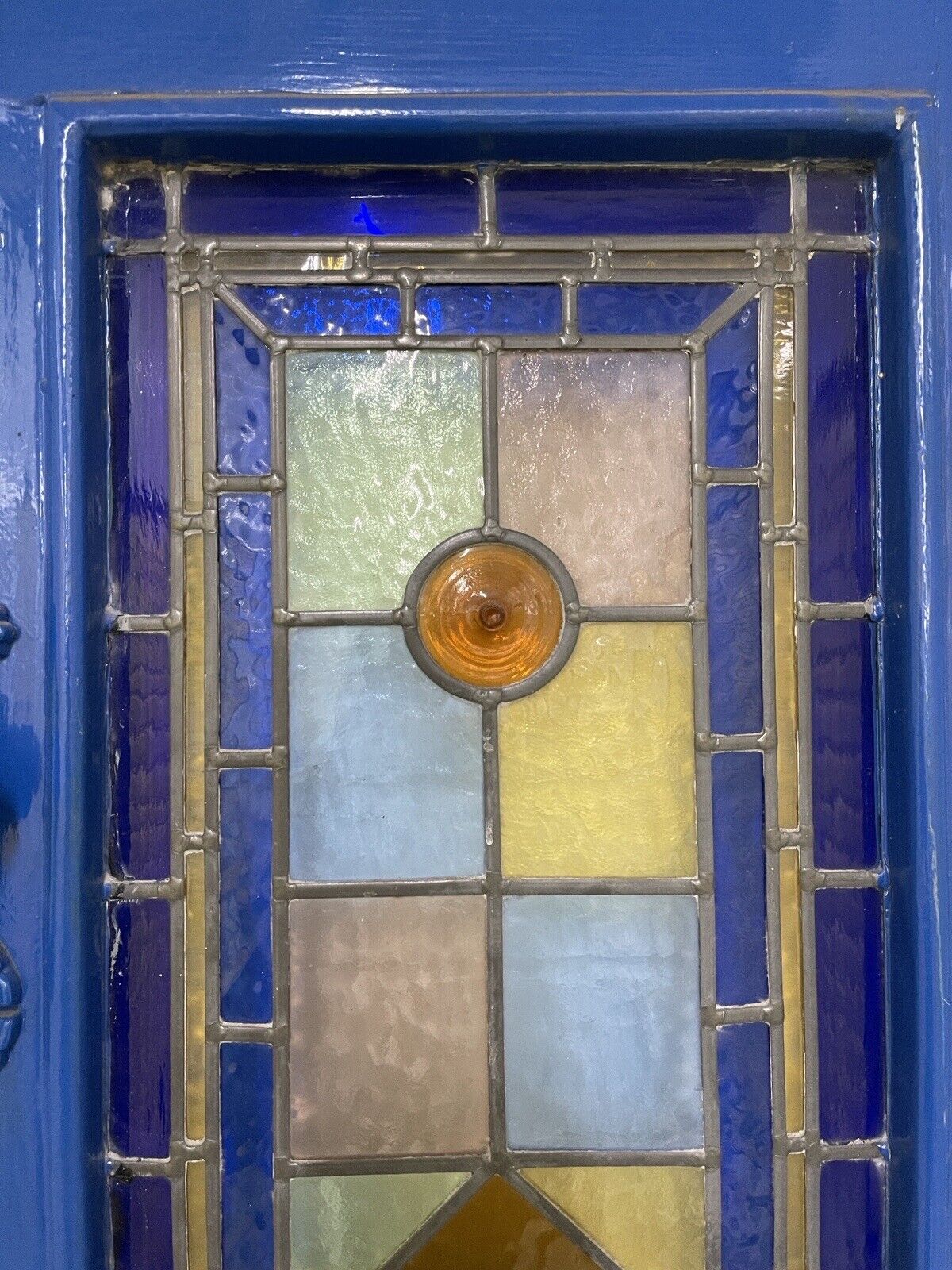 Reclaimed Victorian Stained Glass Wooden Panel External Front Door 2040 x 915mm