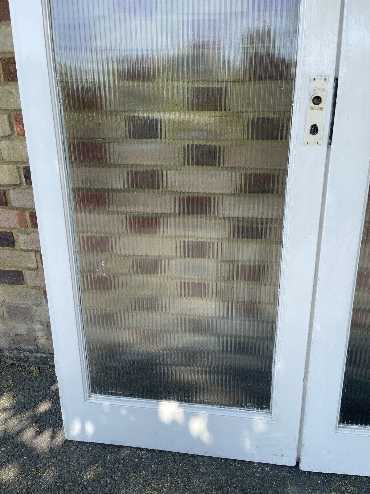 Reclaimed Reeded Glass Internal Or External French Doors 1950 x 1505mm