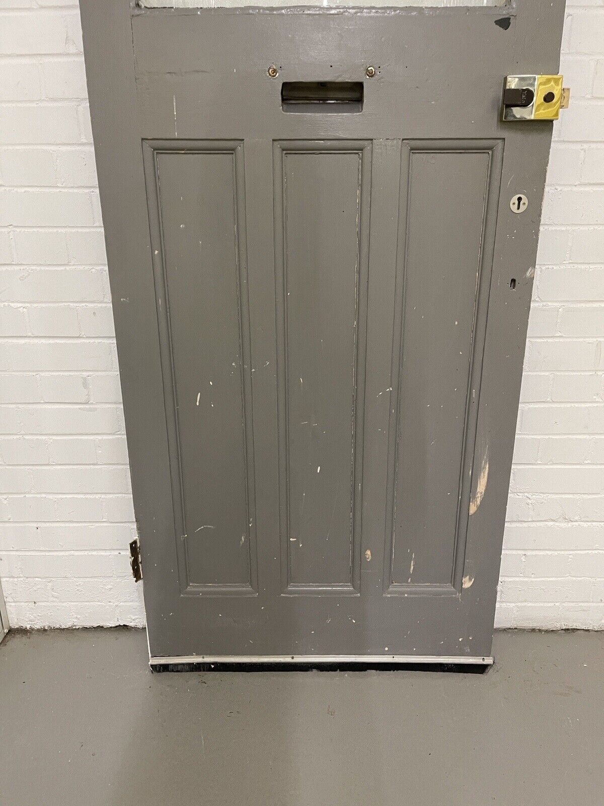 Reclaimed Old Edwardian Victorian Wooden Panel Front Door 2030mm x 810mm