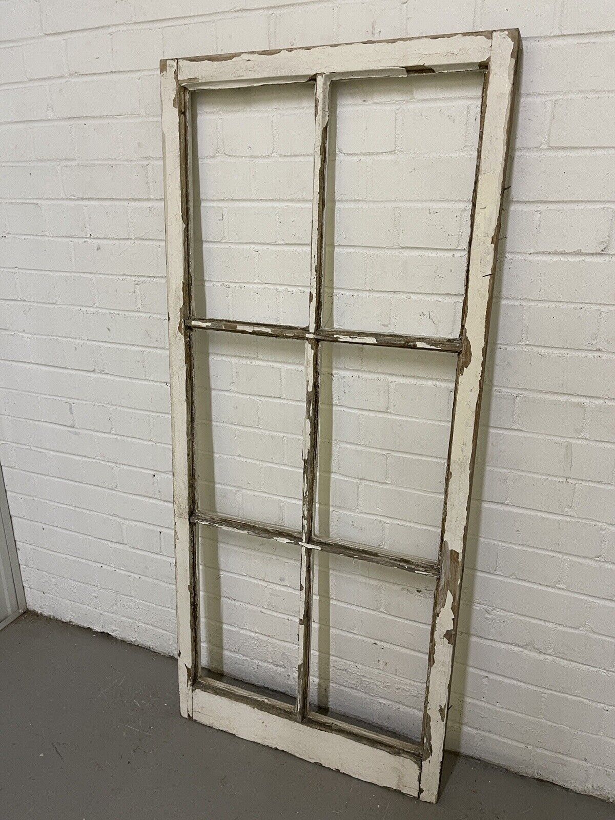 Reclaimed Georgian 6 Panel Wooden Window 610 x 1385mm