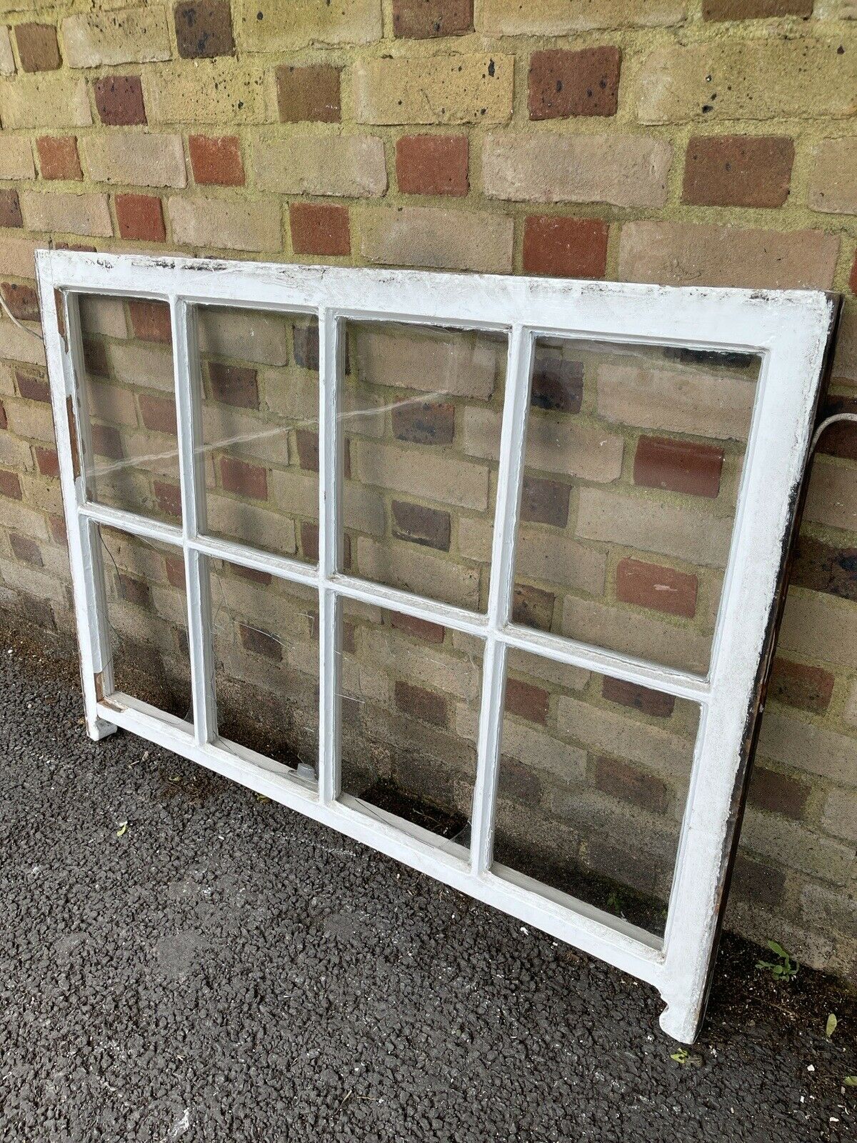 Reclaimed Old Georgian 8 Panel Wooden Window 1210 x 910mm